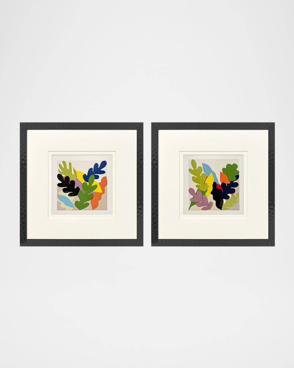 "Eclectic Garden" Framed Giclees by Susan Jill, Set of 2